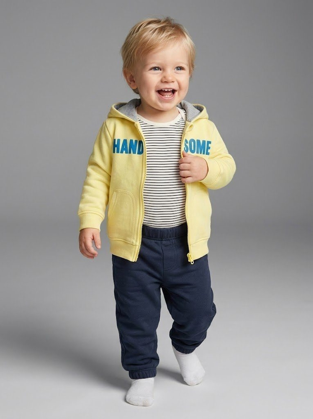 Handsome Yellow 3-Piece Set - Baby Boy (Striped Body)