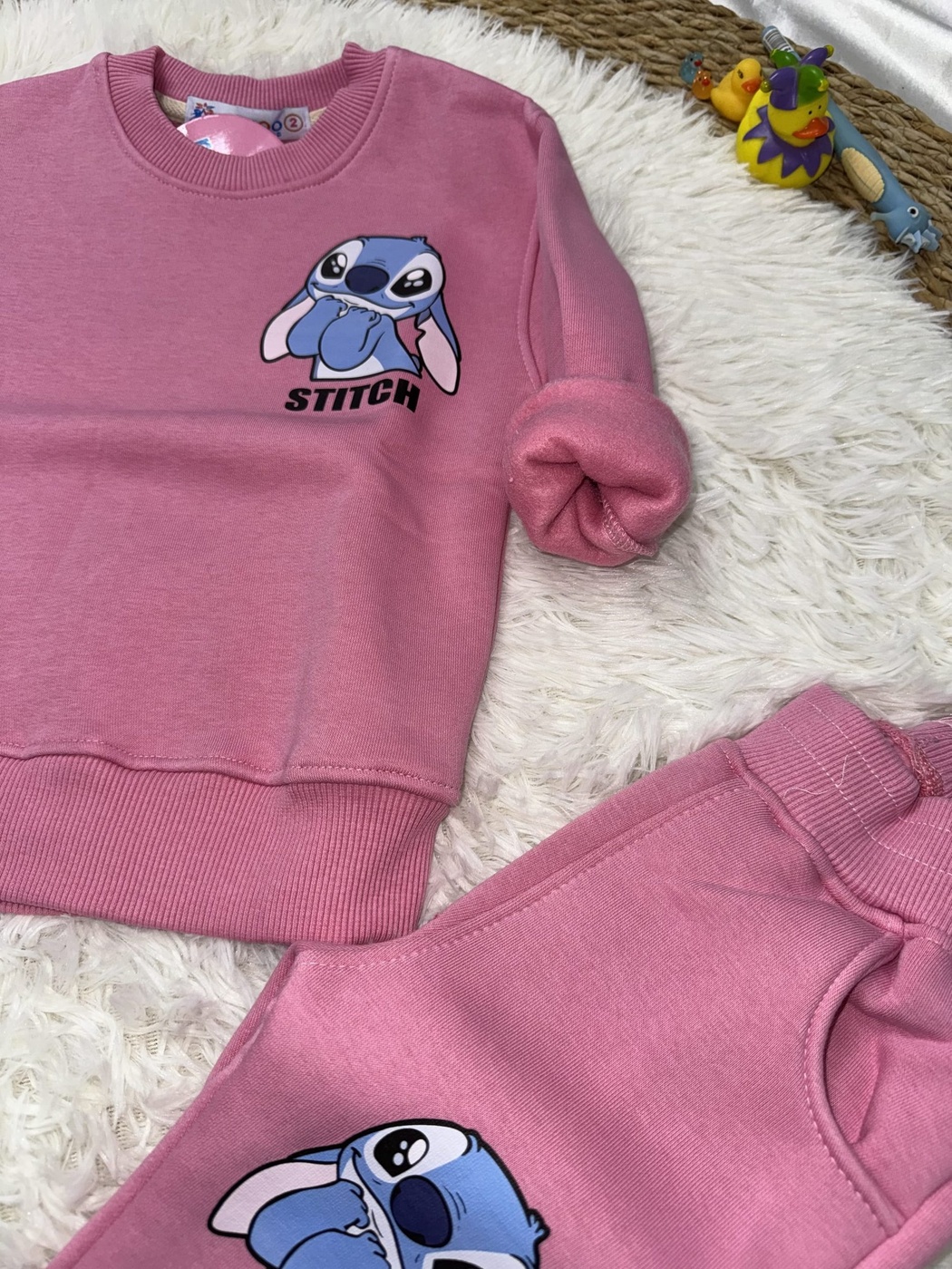 Stitch Pink Set - Girl (Back Print)