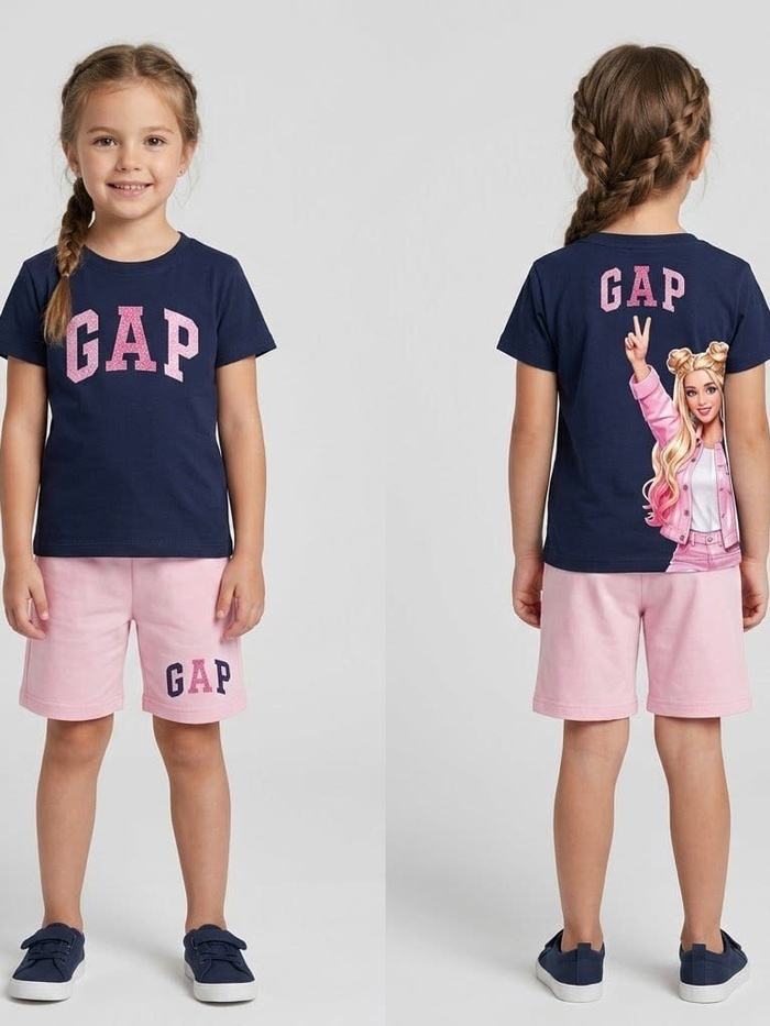 Barbie Navy Set - Girl (Back Graphic)